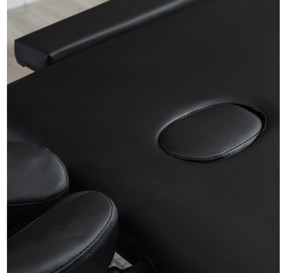 Image 934457_ALTMORE8.jpg, Product 934-457 / Price $309.99, 2 Section Massage Table Spa Bed Adjustable Portable w/ Carry Case Black from HOMCOM on TSC.ca's Health & Fitness department