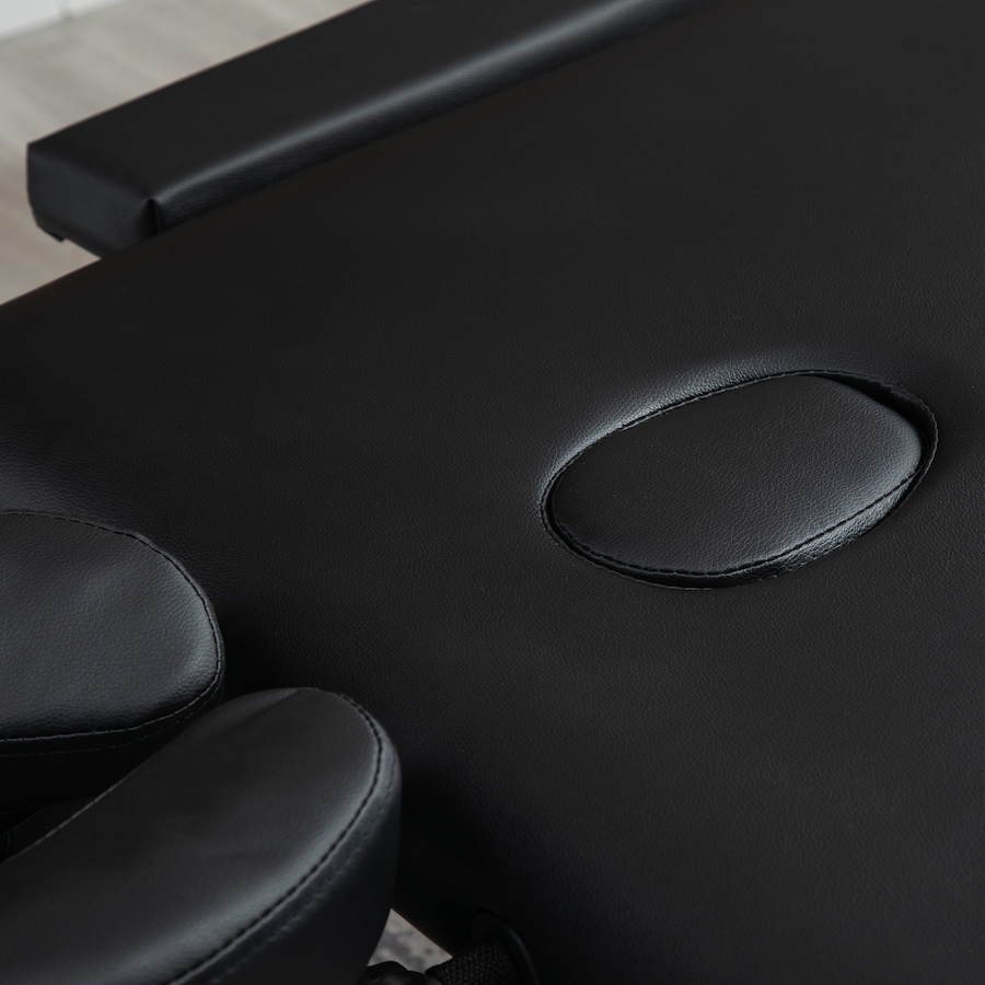 Image 934457_ALTMORE8.jpg, Product 934-457 / Price $159.99, 2 Section Massage Table Spa Bed Adjustable Portable w/ Carry Case Black from HOMCOM on TSC.ca's Health & Fitness department