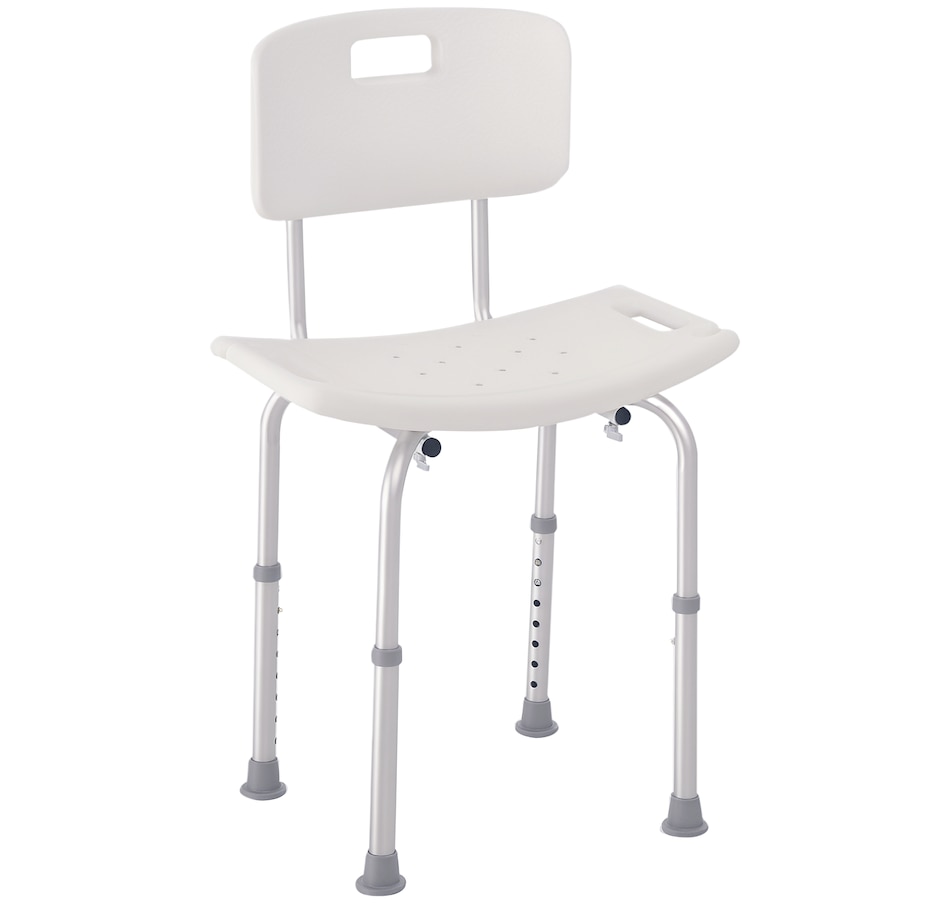 Image 934458.png, Product 934-458 / Price $53.99, 33.7" Bath Chair Seat Safety Bathroom Aids Adjustable Positions White from HOMCOM on TSC.ca's department
