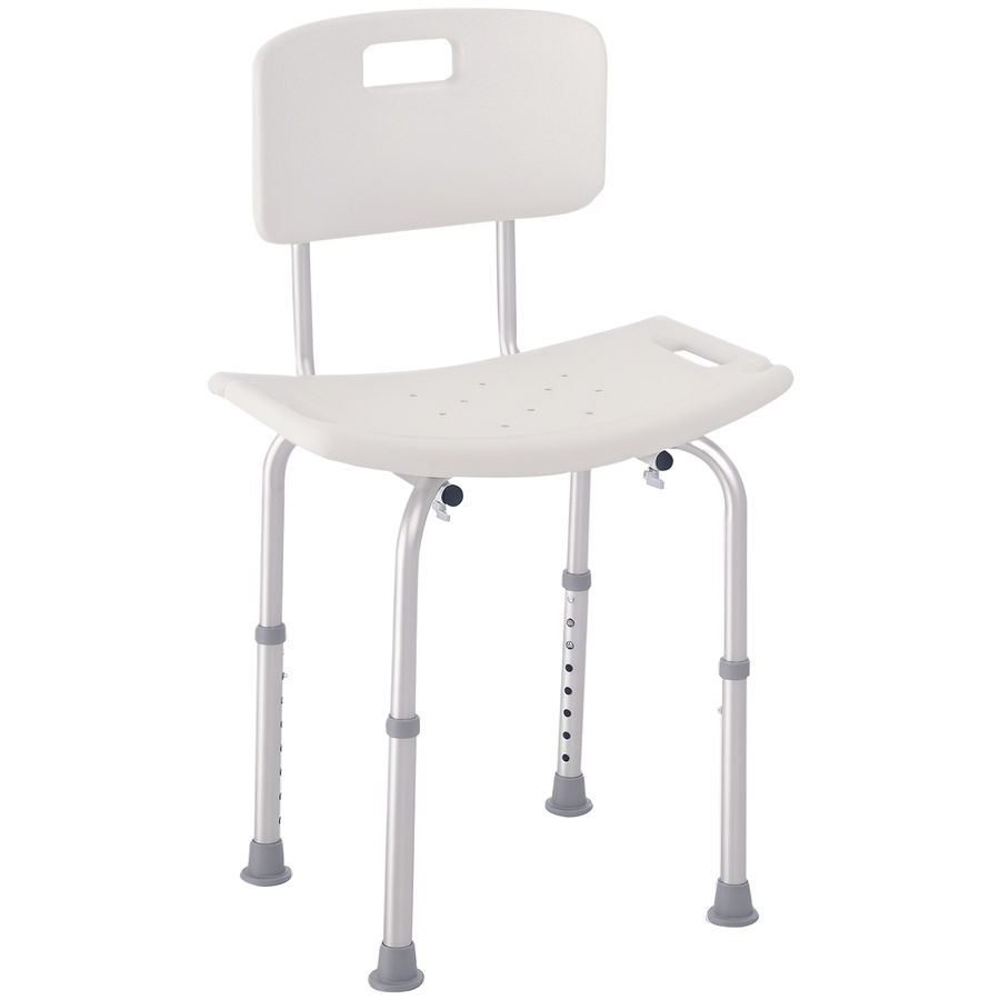 Image 934458.png, Product 934-458 / Price $52.99, 33.7" Bath Chair Seat Safety Bathroom Aids Adjustable Positions White from HOMCOM on TSC.ca's department