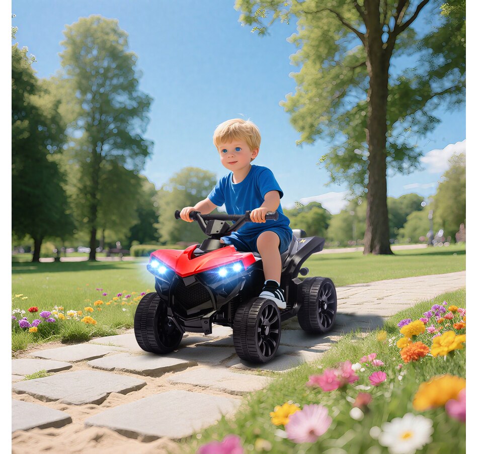 Image 934461_ALTMORE1.jpg, Product 934-461 / Price $99.99, Qaba Kids ATV 4 Wheeler with Music and LED Lights for 37-72 Months, Red from Qaba on TSC.ca's Toys & Hobbies department