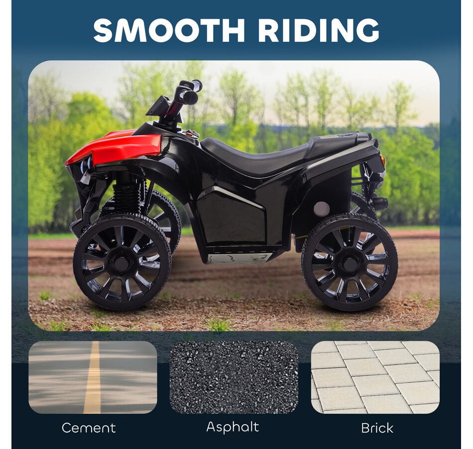 Image 934461_ALTMORE4.jpg, Product 934-461 / Price $99.99, Qaba Kids ATV 4 Wheeler with Music and LED Lights for 37-72 Months, Red from Qaba on TSC.ca's Toys & Hobbies department