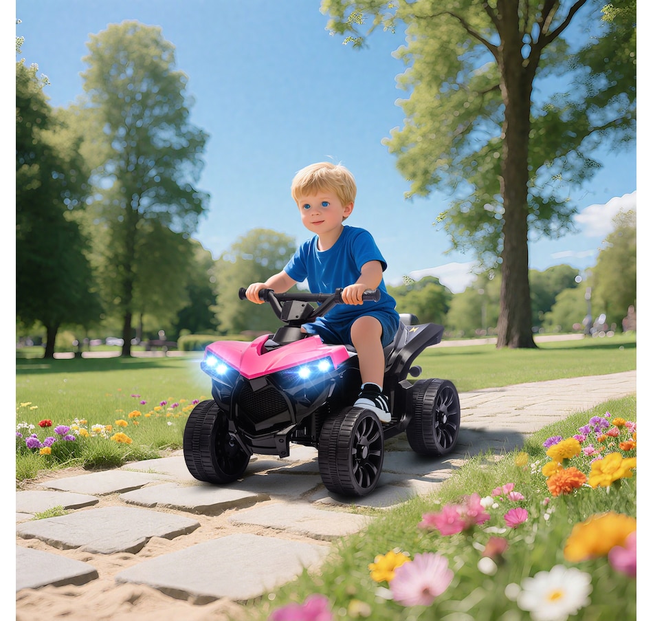 Image 934462_ALTMORE1.jpg, Product 934-462 / Price $97.99, Qaba Kids ATV 4 Wheeler with Music and LED Lights for 37-72 Months, Pink from Qaba on TSC.ca's Toys & Hobbies department