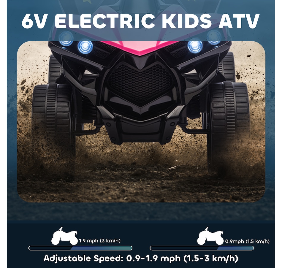 Image 934462_ALTMORE3.jpg, Product 934-462 / Price $97.99, Qaba Kids ATV 4 Wheeler with Music and LED Lights for 37-72 Months, Pink from Qaba on TSC.ca's Toys & Hobbies department