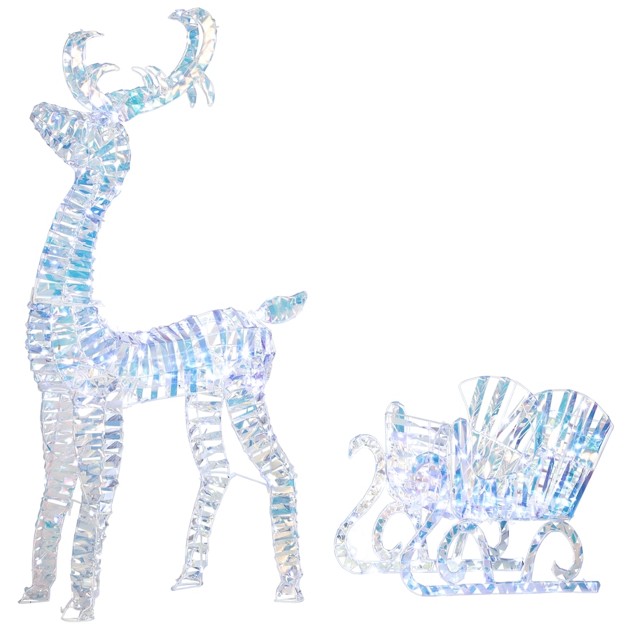 Image 934463.jpg, Product 934-463 / Price $99.99, Outsunny Lighted Christmas Reindeer with Sleigh, Waterproof Holiday Decor from Outsunny on TSC.ca's Home & Garden department