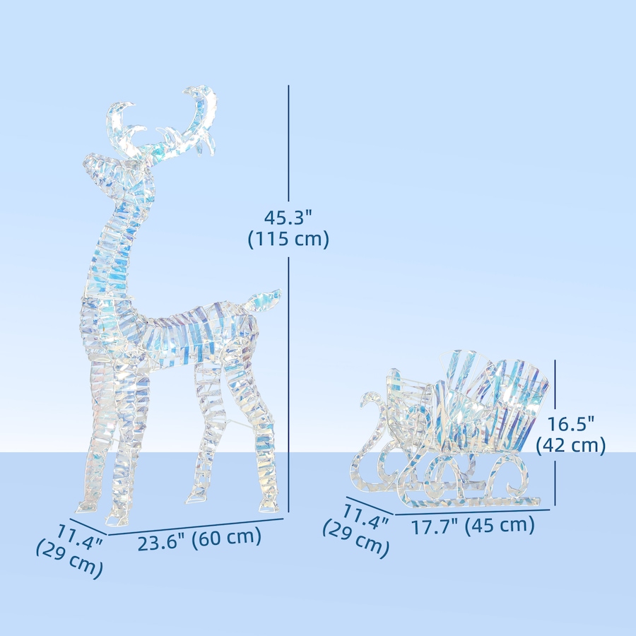 Image 934463_ALTMORE2.jpg, Product 934-463 / Price $99.99, Outsunny Lighted Christmas Reindeer with Sleigh, Waterproof Holiday Decor from Outsunny on TSC.ca's Home & Garden department