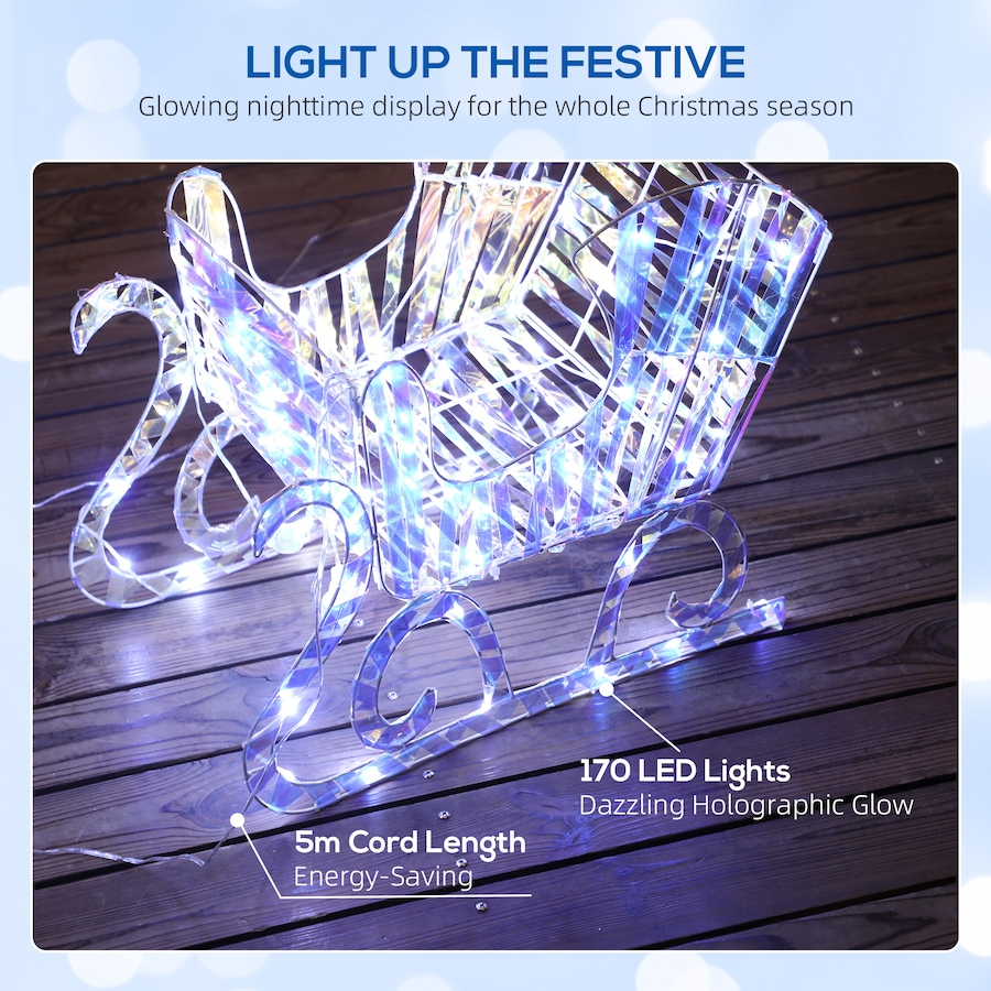Image 934463_ALTMORE4.jpg, Product 934-463 / Price $99.99, Outsunny Lighted Christmas Reindeer with Sleigh, Waterproof Holiday Decor from Outsunny on TSC.ca's Home & Garden department