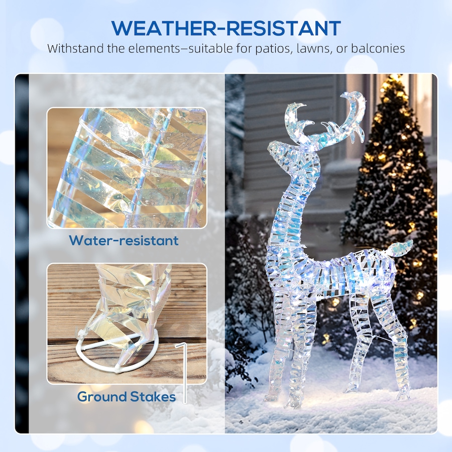 Image 934463_ALTMORE5.jpg, Product 934-463 / Price $99.99, Outsunny Lighted Christmas Reindeer with Sleigh, Waterproof Holiday Decor from Outsunny on TSC.ca's Home & Garden department