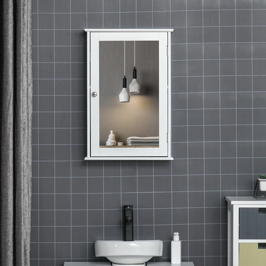 Image 934539_ALTMORE1.jpg, Product 934-539 / Price $64.99 - $72.99, Wall Mounted Bathroom Mirror Cabinet with Door and Shelves from Kleankin on TSC.ca's Home & Garden department