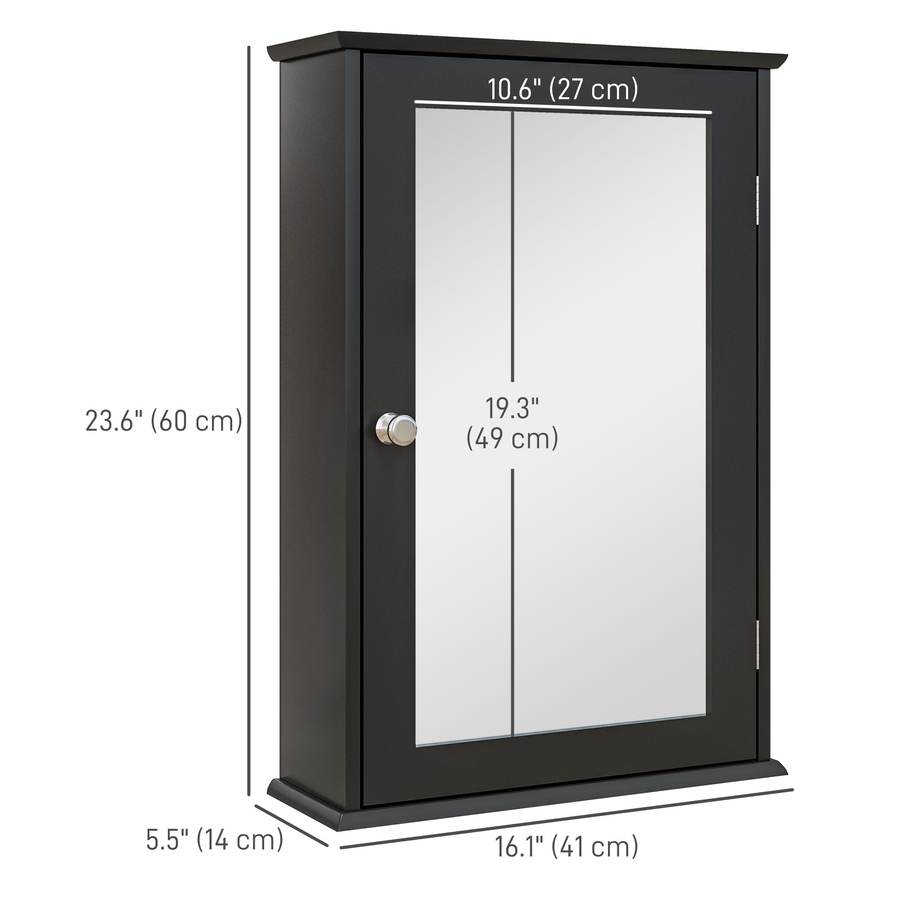 Image 934539_ALTMORE10.jpg, Product 934-539 / Price $64.99 - $72.99, Wall Mounted Bathroom Mirror Cabinet with Door and Shelves from Kleankin on TSC.ca's Home & Garden department