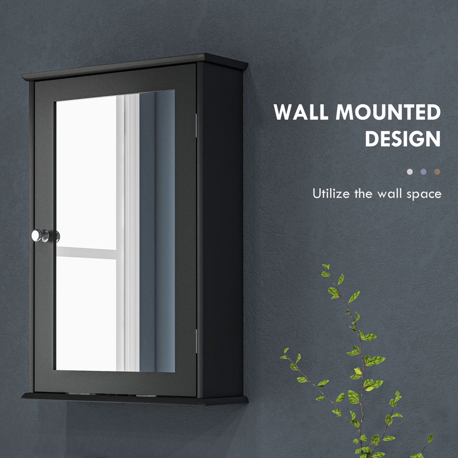 Image 934539_ALTMORE11.jpg, Product 934-539 / Price $64.99 - $72.99, Wall Mounted Bathroom Mirror Cabinet with Door and Shelves from Kleankin on TSC.ca's Home & Garden department