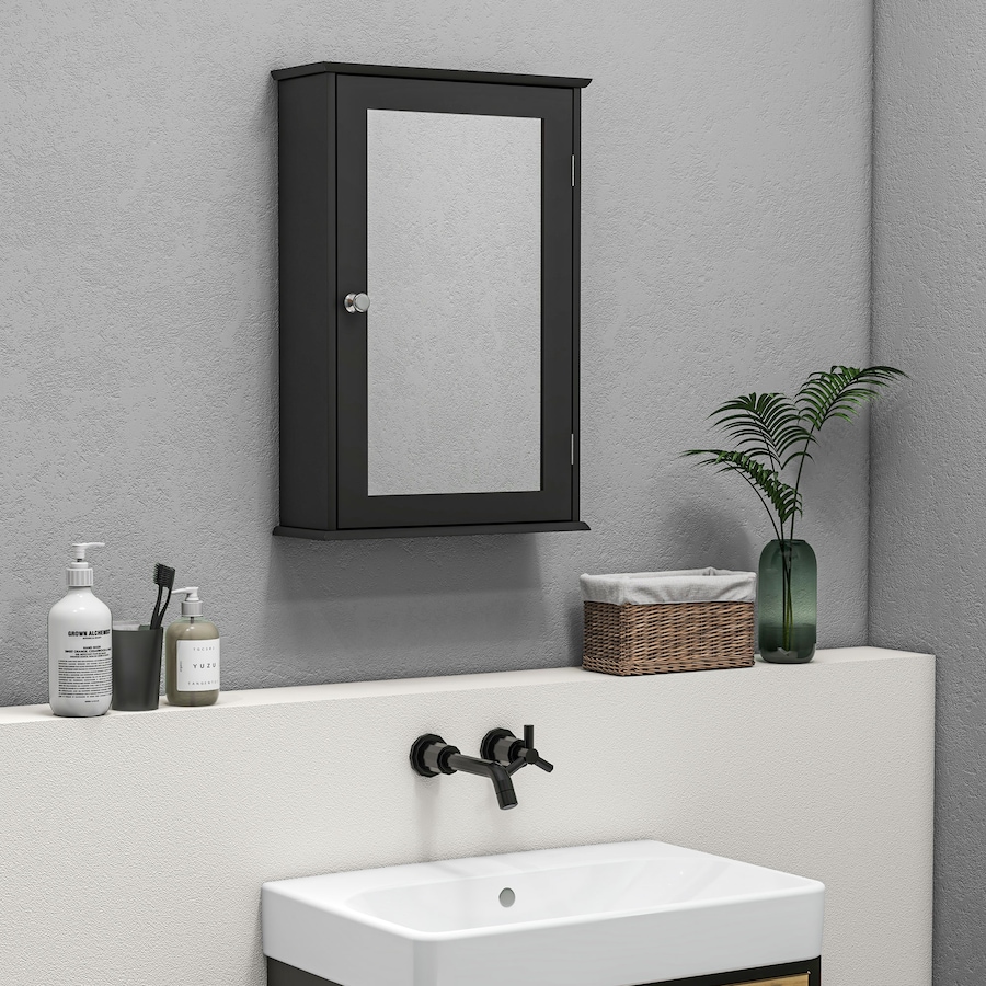 Image 934539_ALTMORE15.jpg, Product 934-539 / Price $64.99 - $72.99, Wall Mounted Bathroom Mirror Cabinet with Door and Shelves from Kleankin on TSC.ca's Home & Garden department