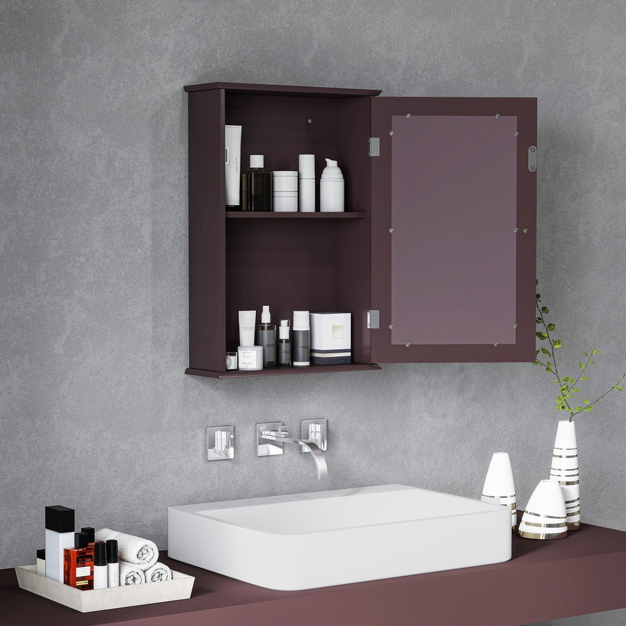 Image 934539_ALTMORE17.jpg, Product 934-539 / Price $64.99 - $72.99, Wall Mounted Bathroom Mirror Cabinet with Door and Shelves from Kleankin on TSC.ca's Home & Garden department