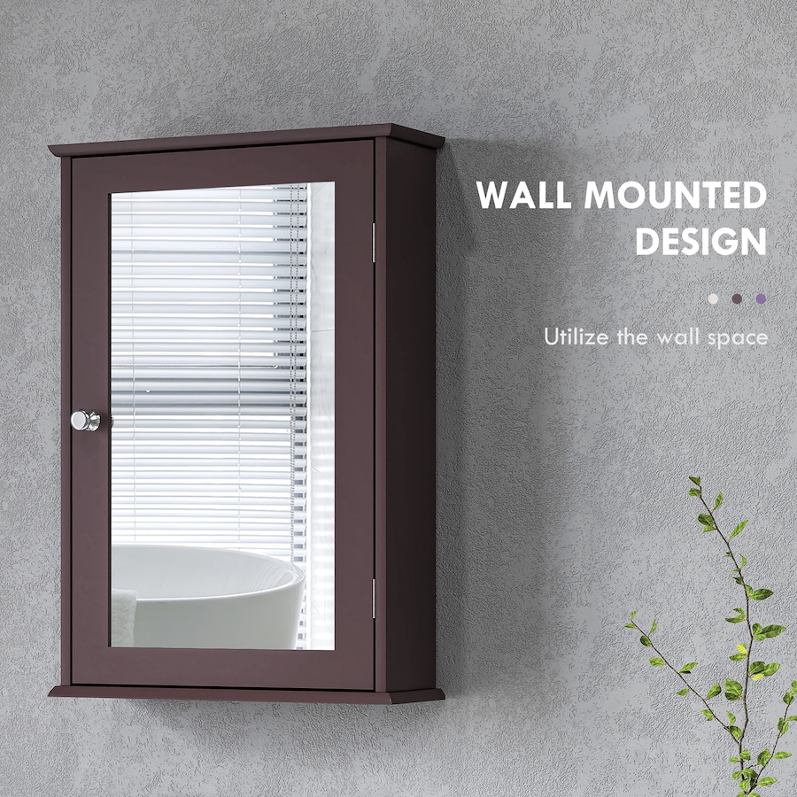 Image 934539_ALTMORE19.jpg, Product 934-539 / Price $64.99 - $72.99, Wall Mounted Bathroom Mirror Cabinet with Door and Shelves from Kleankin on TSC.ca's Home & Garden department
