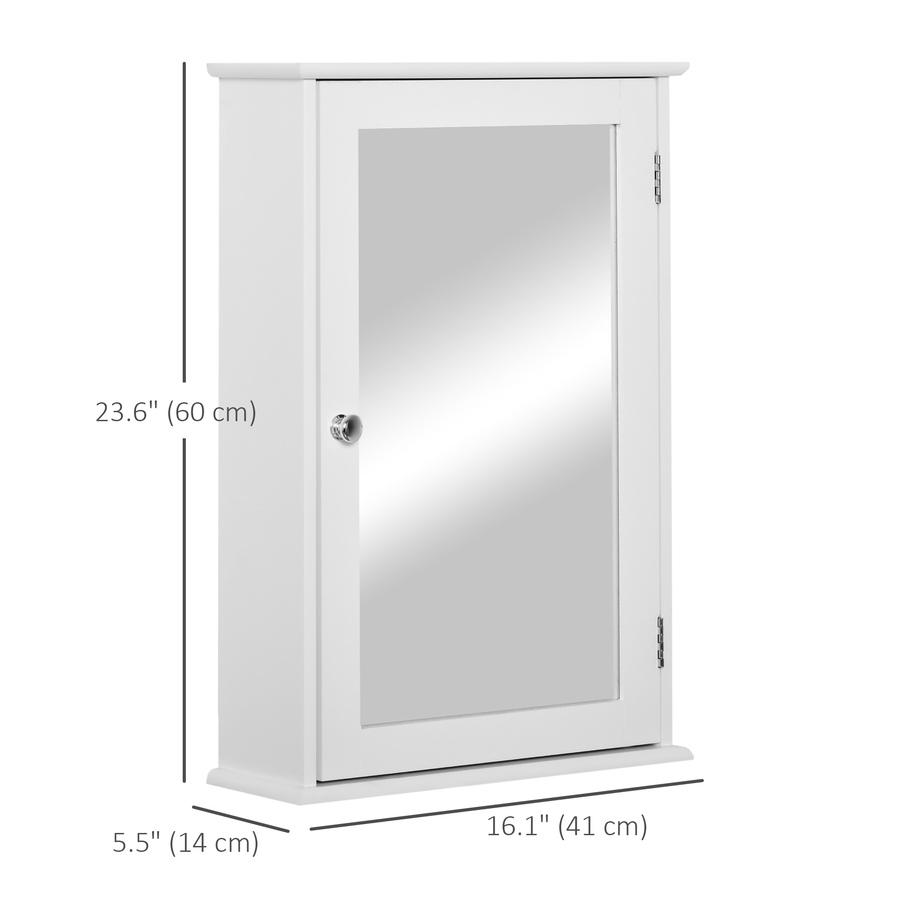 Image 934539_ALTMORE2.jpg, Product 934-539 / Price $64.99 - $72.99, Wall Mounted Bathroom Mirror Cabinet with Door and Shelves from Kleankin on TSC.ca's Home & Garden department