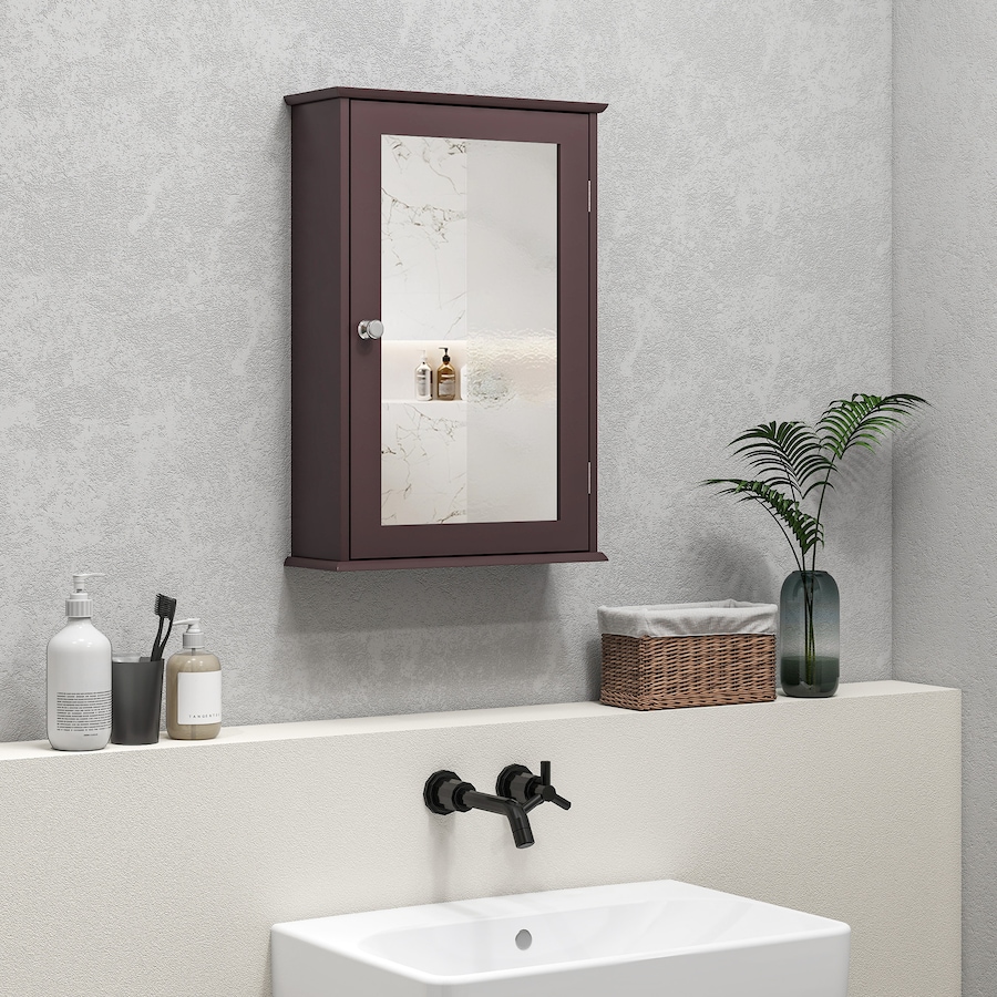 Image 934539_ALTMORE23.jpg, Product 934-539 / Price $64.99 - $72.99, Wall Mounted Bathroom Mirror Cabinet with Door and Shelves from Kleankin on TSC.ca's Home & Garden department