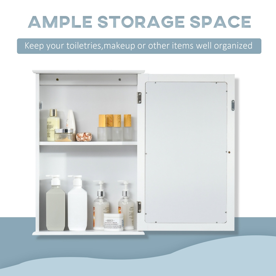 Image 934539_ALTMORE4.jpg, Product 934-539 / Price $64.99 - $72.99, Wall Mounted Bathroom Mirror Cabinet with Door and Shelves from Kleankin on TSC.ca's Home & Garden department
