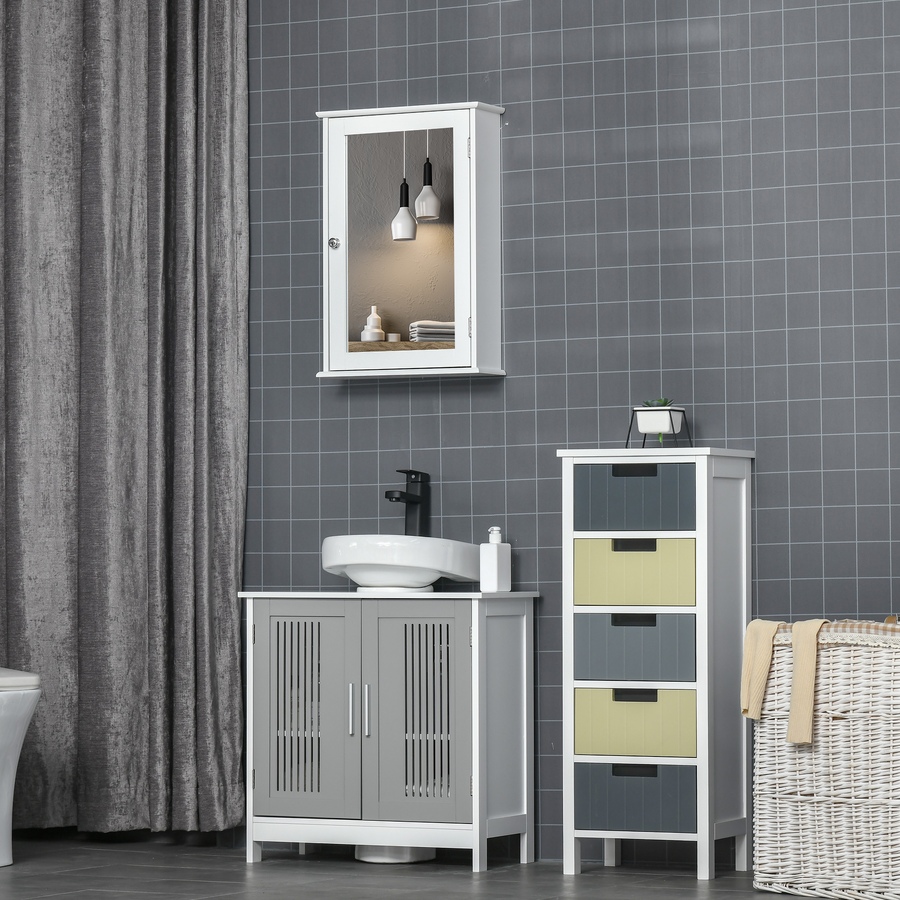 Image 934539_ALTMORE6.jpg, Product 934-539 / Price $64.99 - $72.99, Wall Mounted Bathroom Mirror Cabinet with Door and Shelves from Kleankin on TSC.ca's Home & Garden department