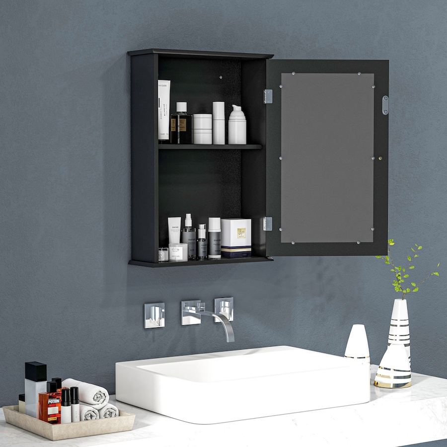 Image 934539_ALTMORE9.jpg, Product 934-539 / Price $64.99 - $72.99, Wall Mounted Bathroom Mirror Cabinet with Door and Shelves from Kleankin on TSC.ca's Home & Garden department