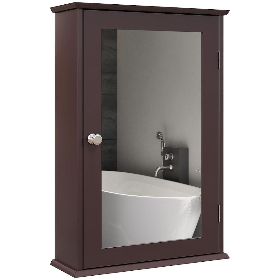 Image 934539_ST03.jpg, Product 934-539 / Price $64.99 - $72.99, Wall Mounted Bathroom Mirror Cabinet with Door and Shelves from Kleankin on TSC.ca's Home & Garden department