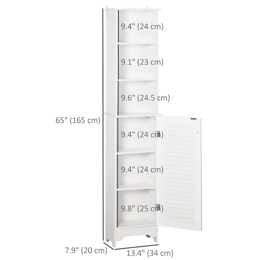 Image 934553_ALTMORE10.jpg, Product 934-553 / Price $94.99 - $109.99, HOMCOM Bathroom Cabinet Cupboard Shelving Storage Unit w/ Door & 6 Shelves from HOMCOM on TSC.ca's Home & Garden department