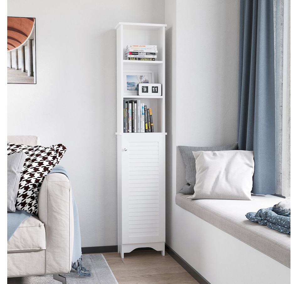 Image 934553_ALTMORE13.jpg, Product 934-553 / Price $94.99 - $109.99, HOMCOM Bathroom Cabinet Cupboard Shelving Storage Unit w/ Door & 6 Shelves from HOMCOM on TSC.ca's Home & Garden department