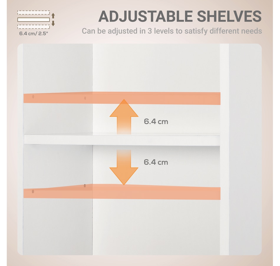 Image 934553_ALTMORE27.jpg, Product 934-553 / Price $94.99 - $109.99, HOMCOM Bathroom Cabinet Cupboard Shelving Storage Unit w/ Door & 6 Shelves from HOMCOM on TSC.ca's Home & Garden department