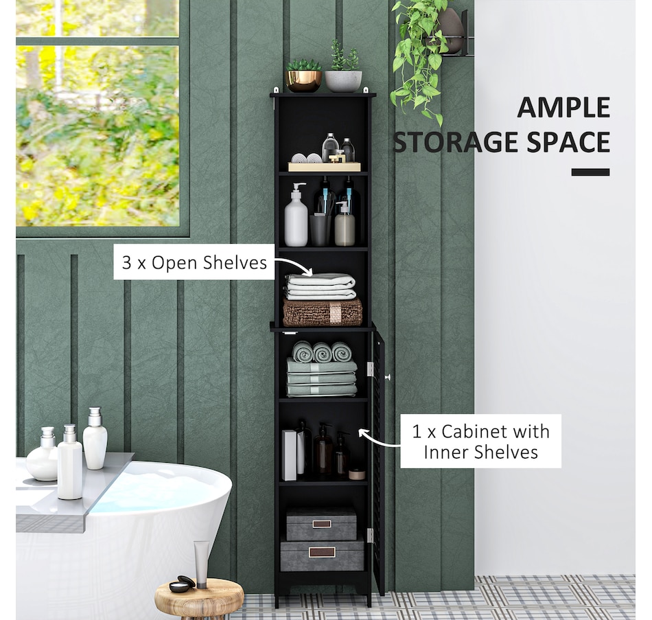 Image 934553_ALTMORE3.jpg, Product 934-553 / Price $94.99 - $109.99, HOMCOM Bathroom Cabinet Cupboard Shelving Storage Unit w/ Door & 6 Shelves from HOMCOM on TSC.ca's Home & Garden department