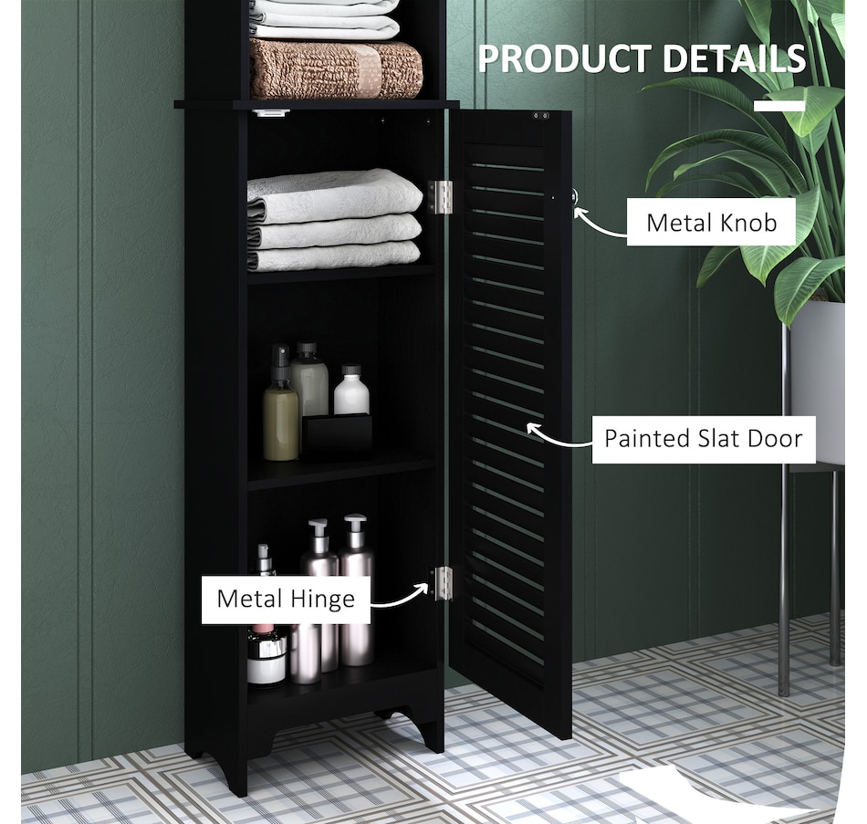 Image 934553_ALTMORE5.jpg, Product 934-553 / Price $94.99 - $109.99, HOMCOM Bathroom Cabinet Cupboard Shelving Storage Unit w/ Door & 6 Shelves from HOMCOM on TSC.ca's Home & Garden department