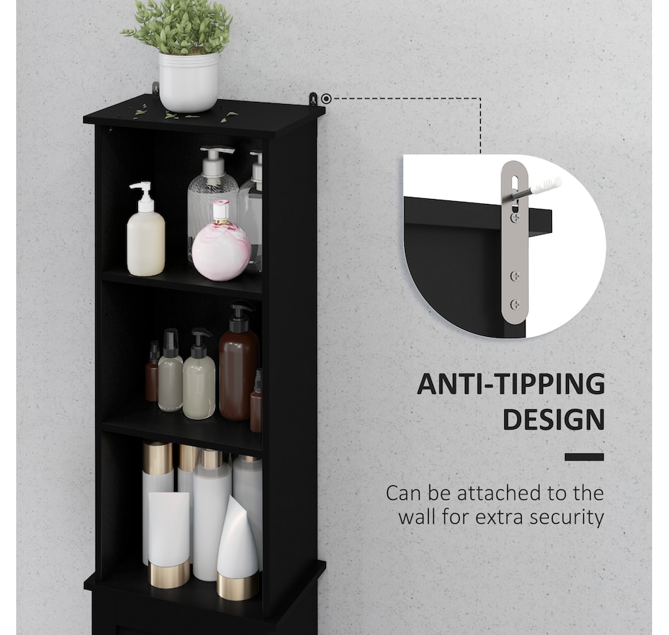 Image 934553_ALTMORE6.jpg, Product 934-553 / Price $94.99 - $109.99, HOMCOM Bathroom Cabinet Cupboard Shelving Storage Unit w/ Door & 6 Shelves from HOMCOM on TSC.ca's Home & Garden department