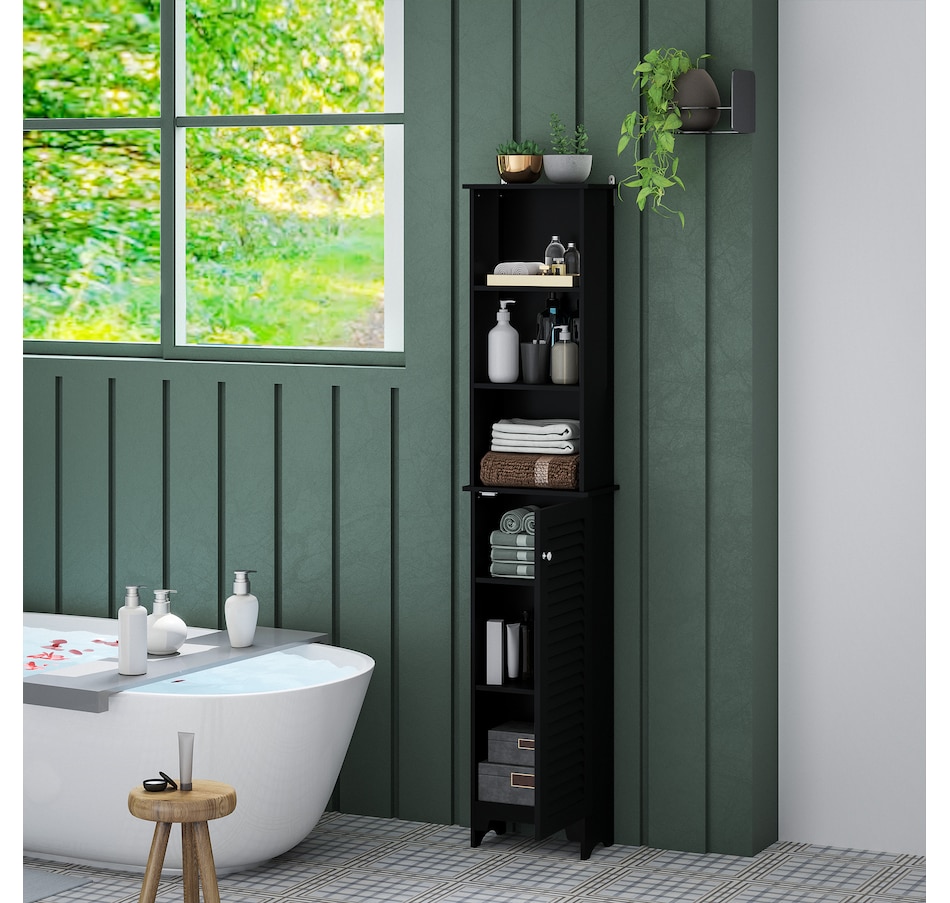 Image 934553_ALTMORE7.jpg, Product 934-553 / Price $94.99 - $109.99, HOMCOM Bathroom Cabinet Cupboard Shelving Storage Unit w/ Door & 6 Shelves from HOMCOM on TSC.ca's Home & Garden department