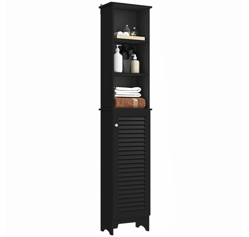 Image 934553_ST01.jpg, Product 934-553 / Price $94.99 - $109.99, HOMCOM Bathroom Cabinet Cupboard Shelving Storage Unit w/ Door & 6 Shelves from HOMCOM on TSC.ca's Home & Garden department