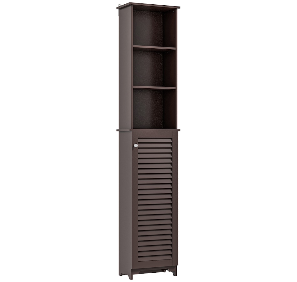 Image 934553_ST03.jpg, Product 934-553 / Price $94.99 - $109.99, HOMCOM Bathroom Cabinet Cupboard Shelving Storage Unit w/ Door & 6 Shelves from HOMCOM on TSC.ca's Home & Garden department