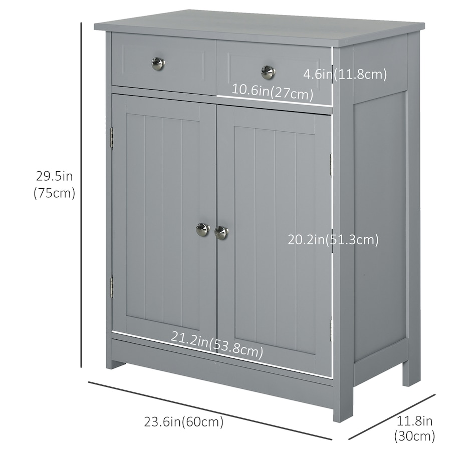 Image 934567_ALTMORE10.jpg, Product 934-567 / Price $119.99, kleankin Bathroom Storage Cabinet with 2 Doors, 2 Drawers, Adjustable Shelf from Kleankin on TSC.ca's Home & Garden department