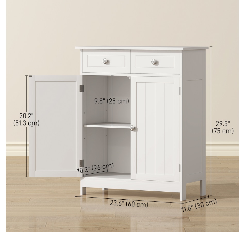 Image 934567_ALTMORE18.jpg, Product 934-567 / Price $119.99, kleankin Bathroom Storage Cabinet with 2 Doors, 2 Drawers, Adjustable Shelf from Kleankin on TSC.ca's Home & Garden department