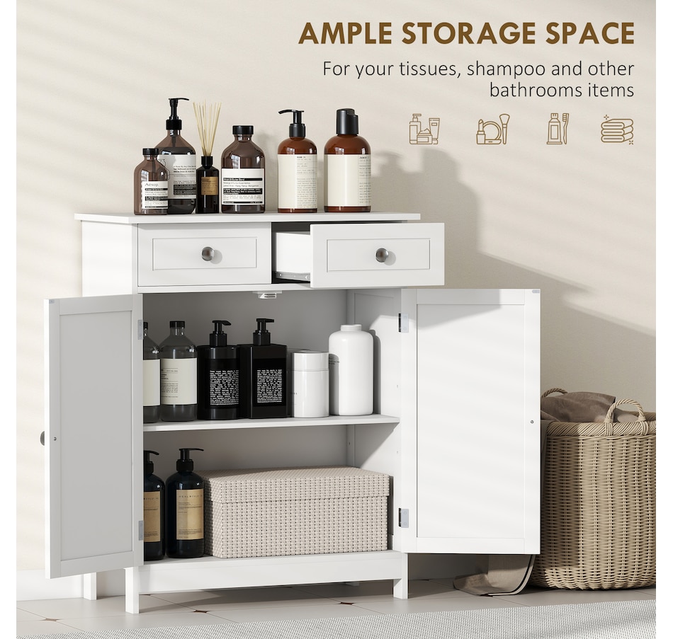 Image 934567_ALTMORE19.jpg, Product 934-567 / Price $119.99, kleankin Bathroom Storage Cabinet with 2 Doors, 2 Drawers, Adjustable Shelf from Kleankin on TSC.ca's Home & Garden department