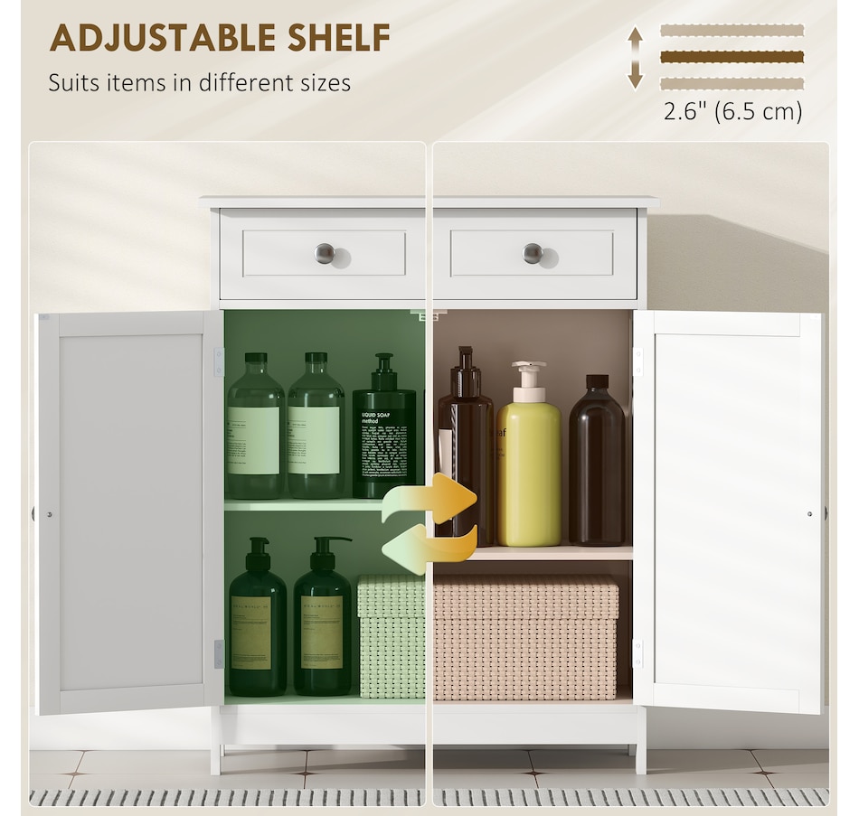 Image 934567_ALTMORE20.jpg, Product 934-567 / Price $119.99, kleankin Bathroom Storage Cabinet with 2 Doors, 2 Drawers, Adjustable Shelf from Kleankin on TSC.ca's Home & Garden department