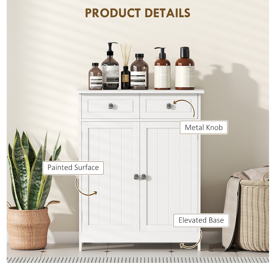 Image 934567_ALTMORE21.jpg, Product 934-567 / Price $119.99, kleankin Bathroom Storage Cabinet with 2 Doors, 2 Drawers, Adjustable Shelf from Kleankin on TSC.ca's Home & Garden department