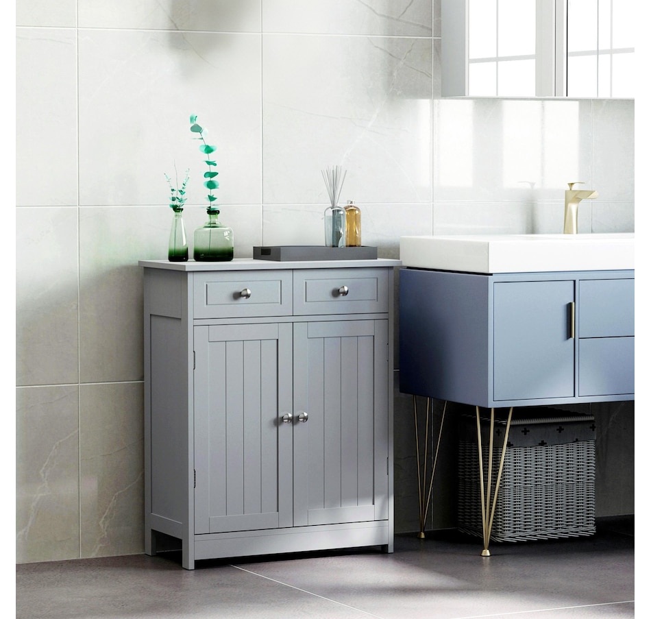 Image 934567_ALTMORE25.jpg, Product 934-567 / Price $119.99, kleankin Bathroom Storage Cabinet with 2 Doors, 2 Drawers, Adjustable Shelf from Kleankin on TSC.ca's Home & Garden department