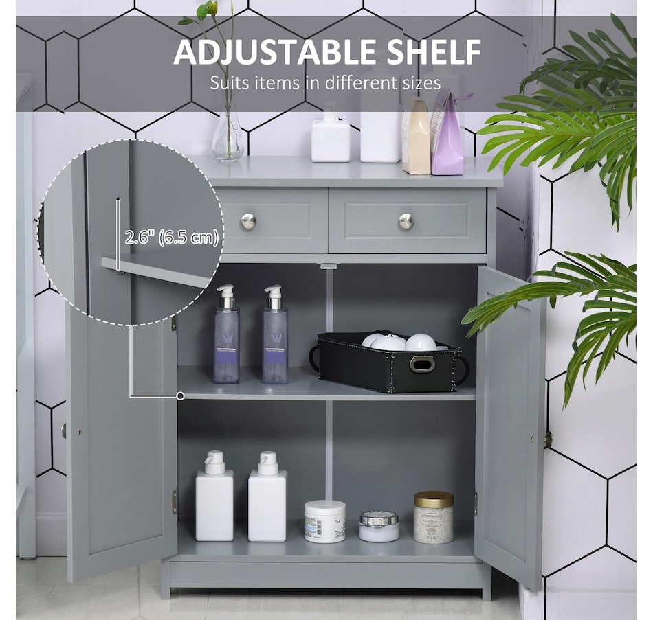 Image 934567_ALTMORE27.jpg, Product 934-567 / Price $119.99, kleankin Bathroom Storage Cabinet with 2 Doors, 2 Drawers, Adjustable Shelf from Kleankin on TSC.ca's Home & Garden department