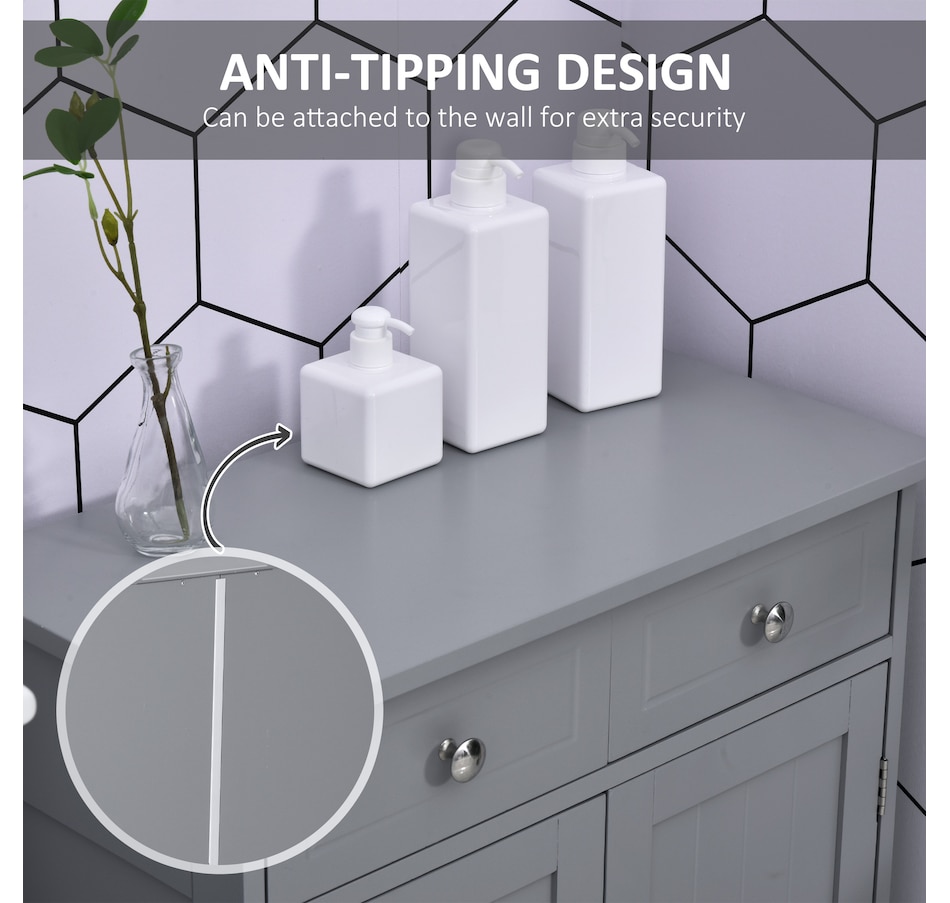 Image 934567_ALTMORE29.jpg, Product 934-567 / Price $119.99, kleankin Bathroom Storage Cabinet with 2 Doors, 2 Drawers, Adjustable Shelf from Kleankin on TSC.ca's Home & Garden department