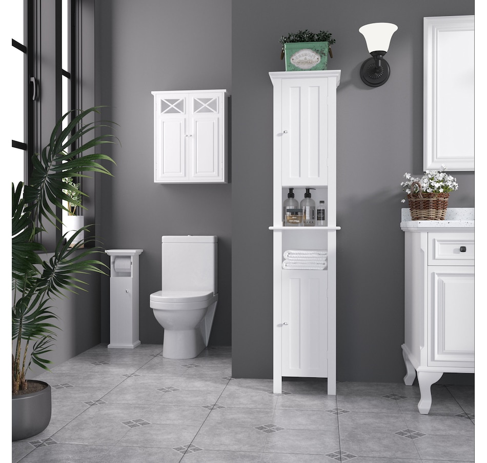 Image 934574_ALTMORE1.jpg, Product 934-574 / Price $134.99, kleankin Tall Bathroom Storage Cabinet with Shelves and Cupboards from Kleankin on TSC.ca's Home & Garden department