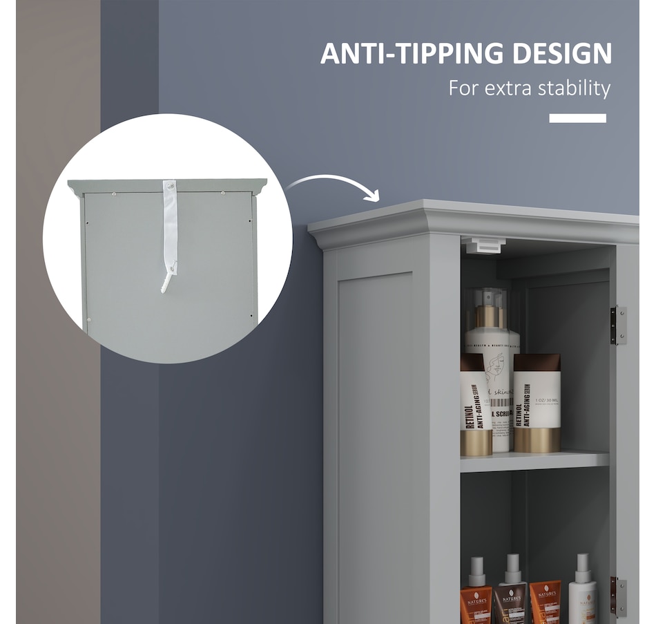 Image 934574_ALTMORE13.jpg, Product 934-574 / Price $134.99, kleankin Tall Bathroom Storage Cabinet with Shelves and Cupboards from Kleankin on TSC.ca's Home & Garden department