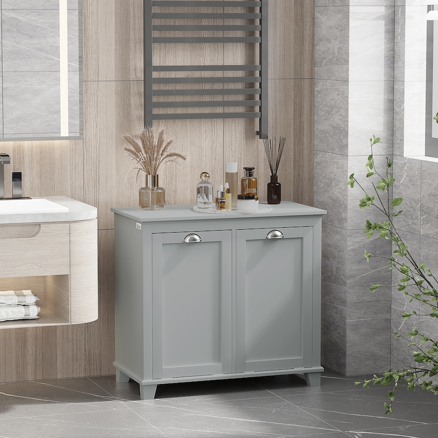 Image 934575_ALTMORE1.jpg, Product 934-575 / Price $149.99, HOMCOM Laundry 2-Section Baskets Combined with Ample Counter Storage Space from HOMCOM on TSC.ca's Home & Garden department