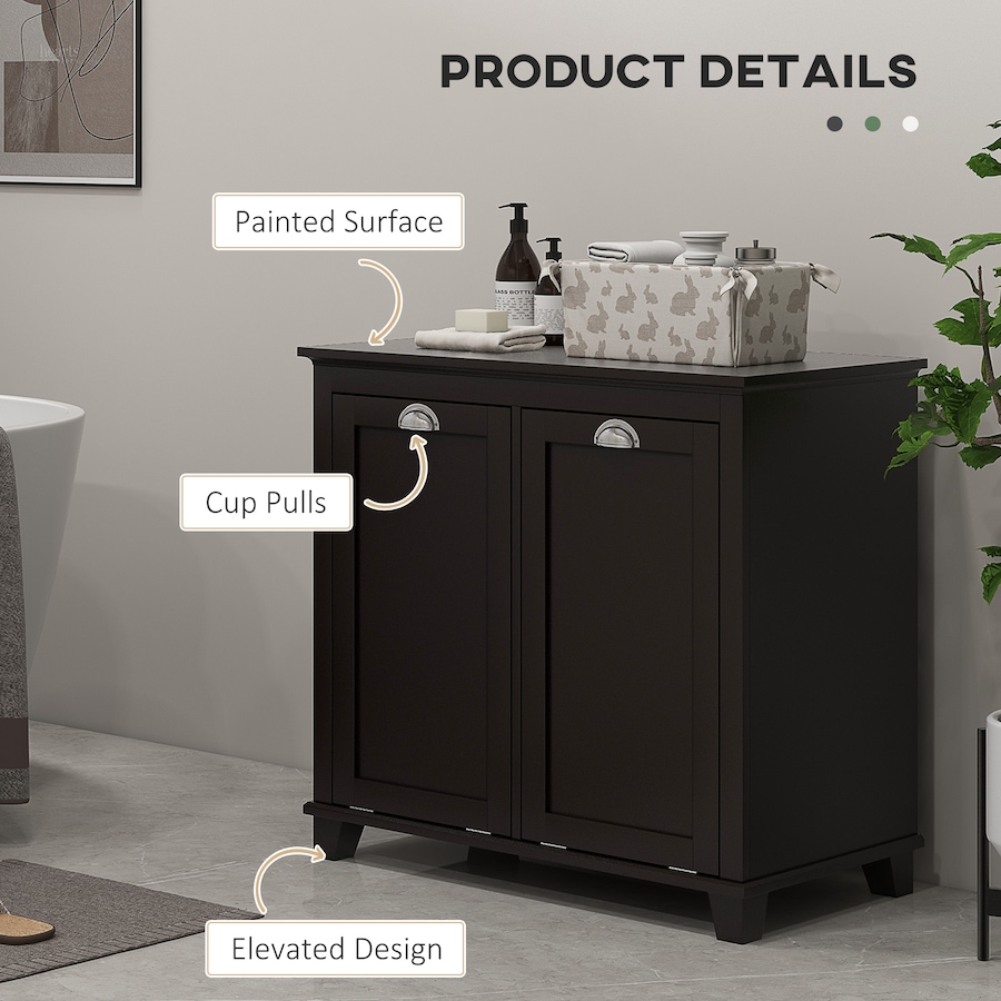 Image 934575_ALTMORE12.jpg, Product 934-575 / Price $149.99, HOMCOM Laundry 2-Section Baskets Combined with Ample Counter Storage Space from HOMCOM on TSC.ca's Home & Garden department