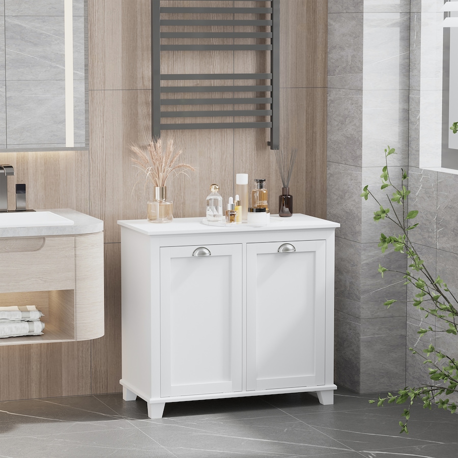 Image 934575_ALTMORE17.jpg, Product 934-575 / Price $149.99, HOMCOM Laundry 2-Section Baskets Combined with Ample Counter Storage Space from HOMCOM on TSC.ca's Home & Garden department