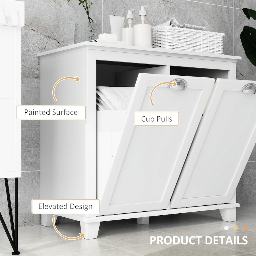 Image 934575_ALTMORE20.jpg, Product 934-575 / Price $149.99, HOMCOM Laundry 2-Section Baskets Combined with Ample Counter Storage Space from HOMCOM on TSC.ca's Home & Garden department