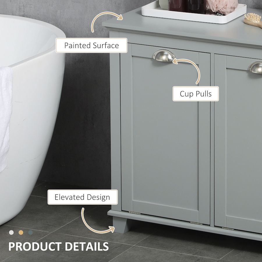 Image 934575_ALTMORE4.jpg, Product 934-575 / Price $149.99, HOMCOM Laundry 2-Section Baskets Combined with Ample Counter Storage Space from HOMCOM on TSC.ca's Home & Garden department
