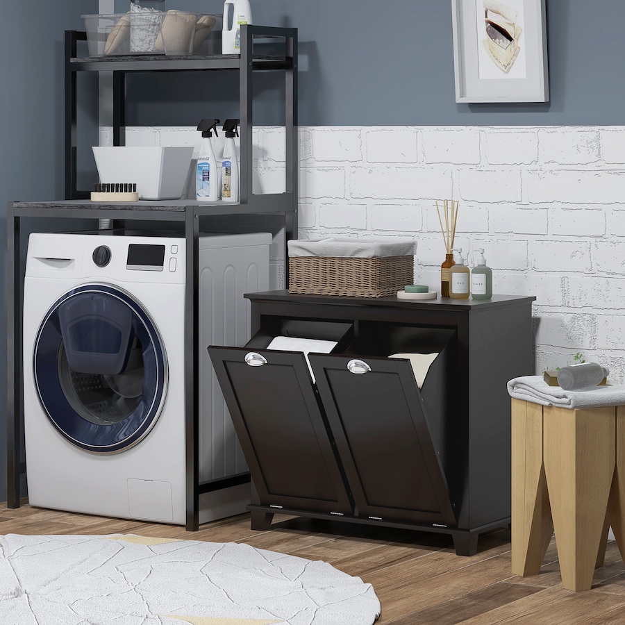 Image 934575_ALTMORE9.jpg, Product 934-575 / Price $149.99, HOMCOM Laundry 2-Section Baskets Combined with Ample Counter Storage Space from HOMCOM on TSC.ca's Home & Garden department