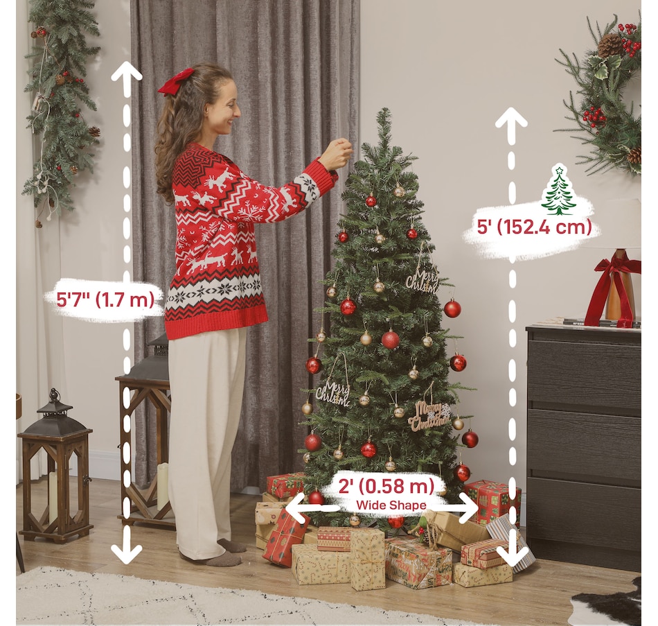 Image 934600_ALTMORE2.jpg, Product 934-600 / Price $47.99, HOMCOM Prelit Pop Up Christmas Tree, Collapsible Xmas Tree, Green from HOMCOM on TSC.ca's Home & Garden department